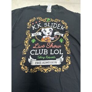 NINTENDO ANIMAL CROSSING "K K SLIDER LIVE SHOW" T-SHIRT ADULT XLBLACK S/S